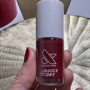 3/$10 Olive & June Quick Dry Red Nail Polish-Brick